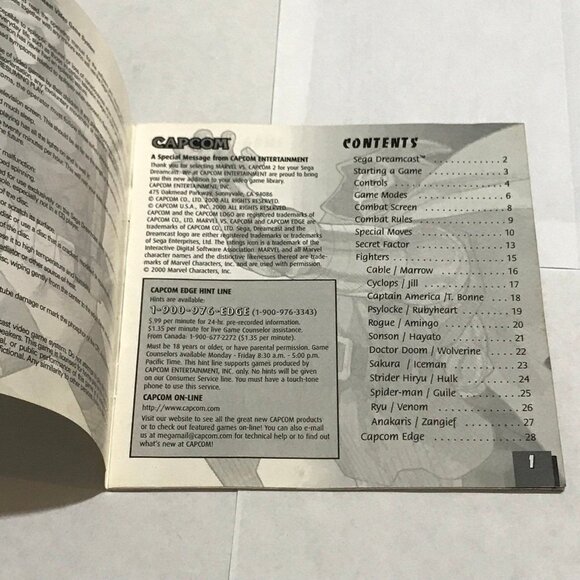 Marvel vs Capcom 2 for Sega Dreamcast CIB Complete With Manual - Picture 9 of 9